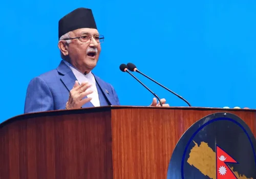 प्रधानमन्त्रीले प्रतिनिधिसभाको बैठक सम्बोधन गर्दै
