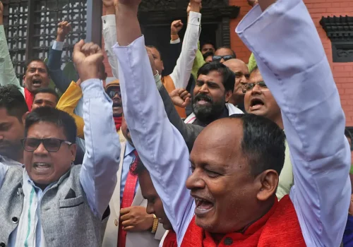 रेशम पक्राउ परेपछि प्रज्ञा प्रतिष्ठानमा सरकार विरुद्ध नाराबाजी