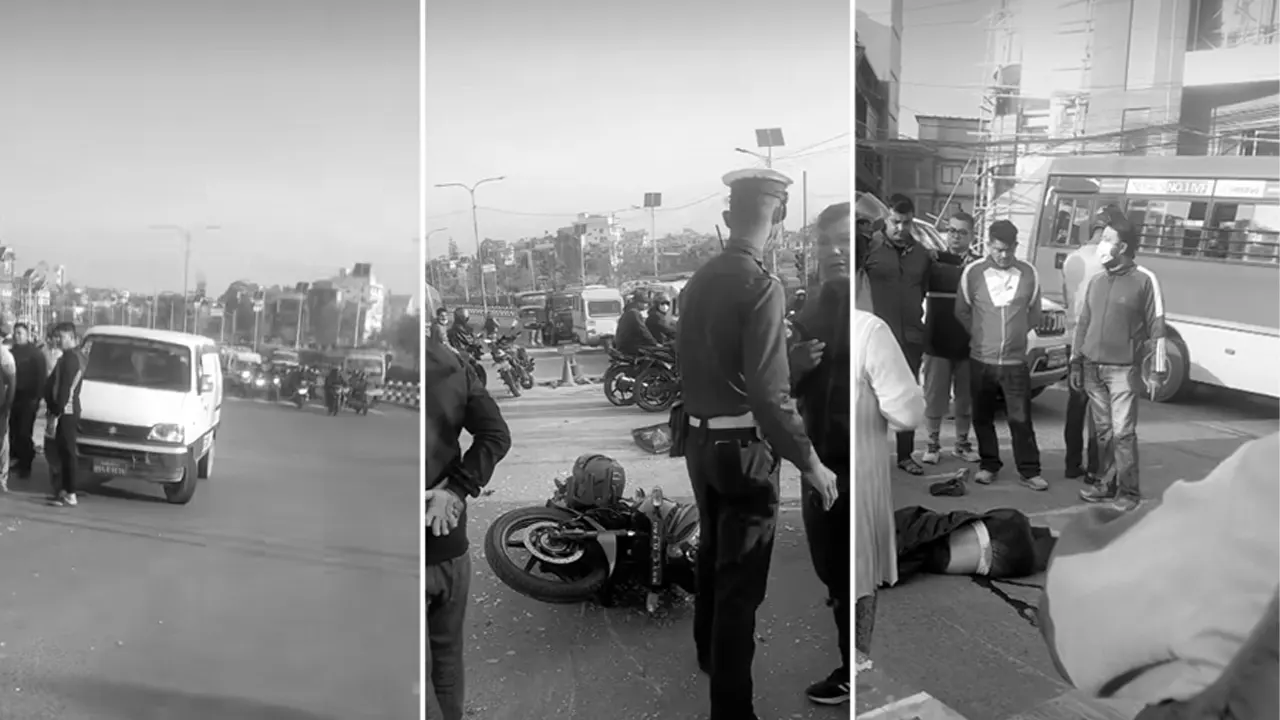 तीनकुनेमा बसले भ्यान र मोटरसाइकललाई ठक्कर दिंदा १ जनाको मृत्यु, ३ जना घाइते