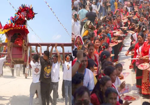 बुढानीलकण्ठ नौलिङ भद्रकाली जात्रा गाम्चा चुनिखेल