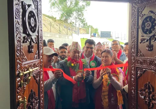 मेलम्ची नगरपालिका १२ नम्बर वडा कार्यालयको प्रशासनिक भवन उद्घाटन