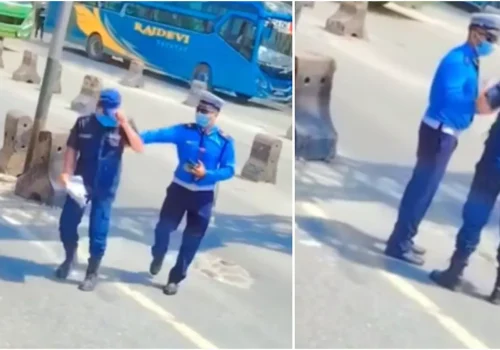 नागढुंगामा किन कुटे ट्राफिक इन्स्पेक्टरले प्रहरी जवानलाई