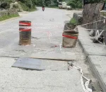 धादिङको हुग्दीखोला पुलमा भ्वाङ, सवारी एकतर्फी सञ्चालनमा