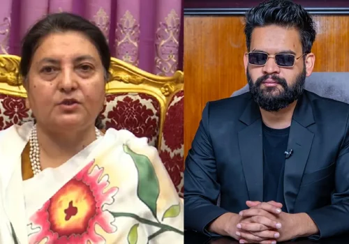 पूर्वराष्ट्रपति भण्डारी र बालेनबीच भेट