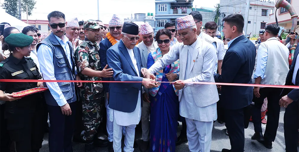 Prime Minister inaugurates Madandangi-Tarabari-Dipu road प्रधानमन्त्रीबाट मदनडाँगी–ताराबारी–डिपु सडकको उद्घाटन
