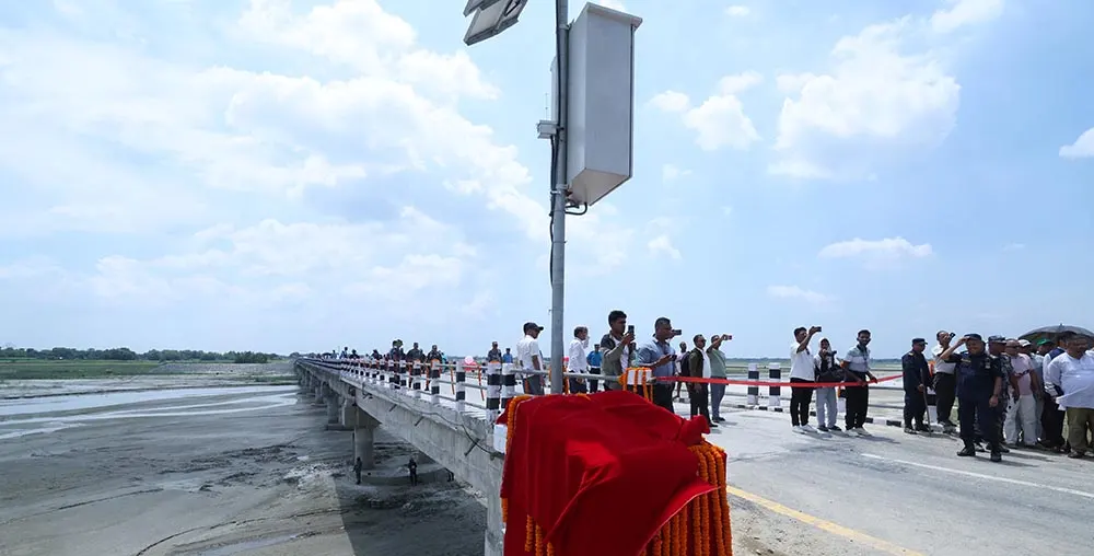 प्रधानमन्त्रीबाट हुलाकी राजमार्गको रतुवा पुल उद्घाटन
