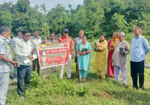औषधिजन्य वृक्ष रोपेर मनाइयो पुष्पलाल स्मृति