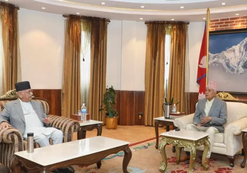 राष्ट्रपति भेट्न शीतल निवासमा पुगे प्रधानमन्त्री