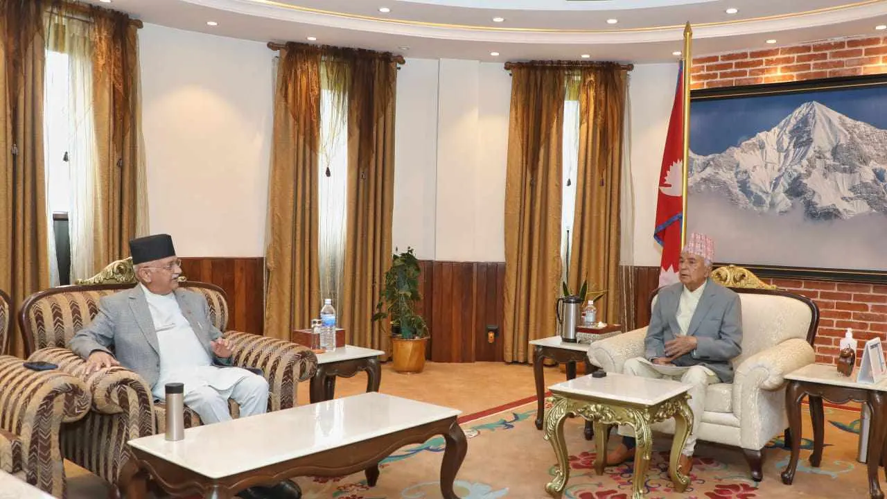 राष्ट्रपति भेट्न शीतल निवासमा पुगे प्रधानमन्त्री