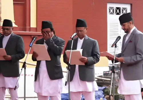 नवनियुक्त चार मन्त्रीले लिए शपथ