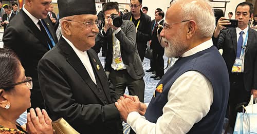 प्रधानमन्त्री ओलीसँगको भेट लगत्तै भारतका प्रधानमन्त्री मोदीले सामाजिक सञ्जालमा फोटो पोस्ट