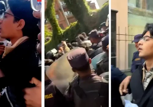 सिंहदरबार छिर्न खोजेका जेनजी समुहलाई प्रहरीले रोक्यो