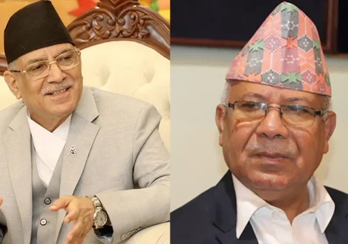 पेरिसडाँडामा छलफलमा प्रचण्ड र माधव नेपाल