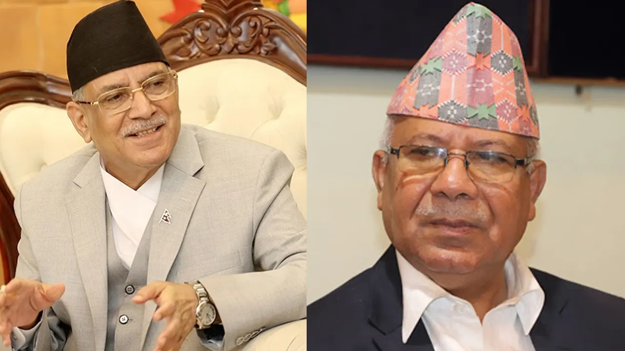 पेरिसडाँडामा छलफलमा प्रचण्ड र माधव नेपाल