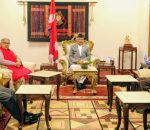 राष्ट्रपति र प्रधानमन्त्रीले तीन दलका शीर्ष नेताहरुसँग छलफल गरे