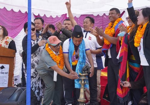 हर्क साम्पाङको काठमाडौंमा पहिलो सभा