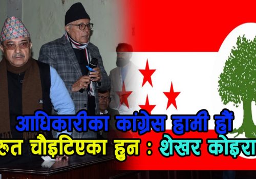 आधिकारी कांग्रेस हामी हौ अरु चौइटिएर गएका हुन : शेखर कोइराला
