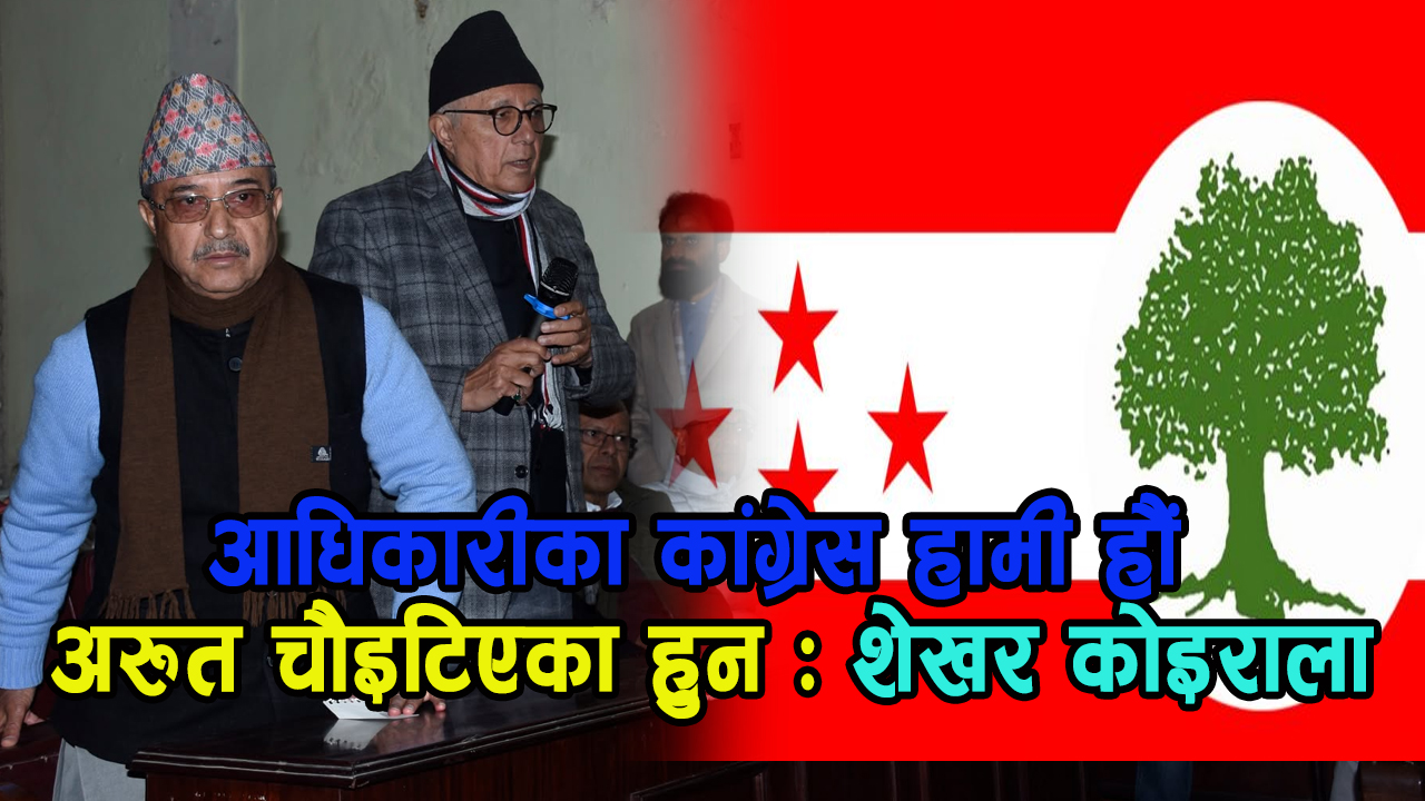 आधिकारी कांग्रेस हामी हौ अरु चौइटिएर गएका हुन : शेखर कोइराला