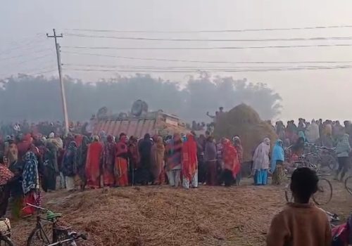 ट्रक पल्टिदा पाँच जना कामदारको घटनास्थलमै मृत्यु र दुई जना घाइते