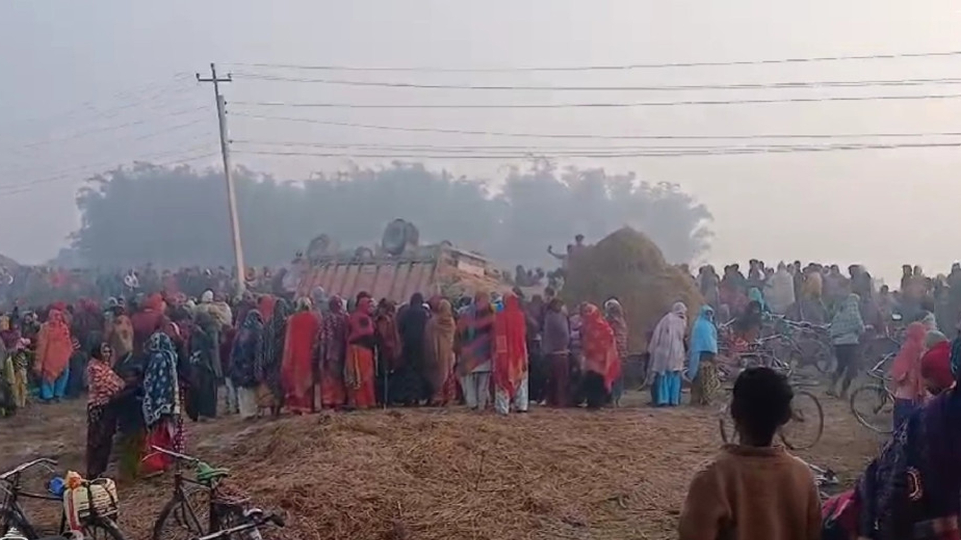 ट्रक पल्टिदा पाँच जना कामदारको घटनास्थलमै मृत्यु र दुई जना घाइते