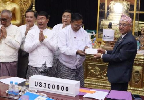 नेपाल सरकारको म्यानमारलाई सहयोग