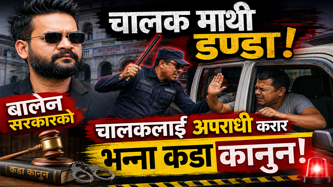 बालेन सरकार सवारी चालक माथि डण्डा कसमा कति जरिवाना
