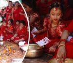 वसन्तपुरमा सामूहिक कुमारी पूजा, तस्बिरमा हेर्नुहोस्