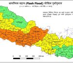 देशभर झरी, पश्चिमतिर वर्षा बढ्ने : ३८ जिल्लामा बाढीको उच्च जोखिम
