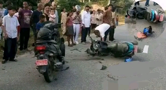 मोरङको कानेपोखरीमा त्रिपक्षीय सडक दुर्घटना, एक जना गम्भीर घाइते