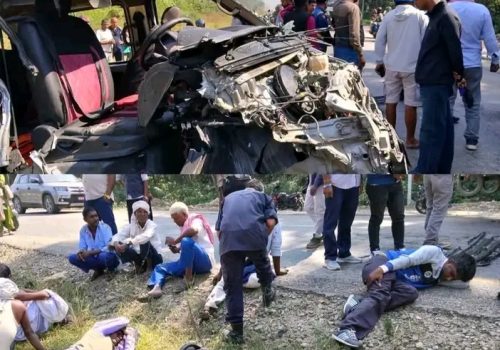सर्लाहीमा ट्रक र ईभी गाडी ठोक्किँदा १२ जना घाइते, एकको अवस्था गम्भीर