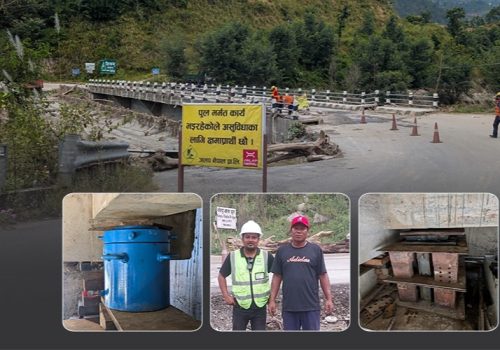 ९०० टनको कोल्पुखोला पुललाई नचलाइकनै पुरानै अवस्थामा फर्काइँदै