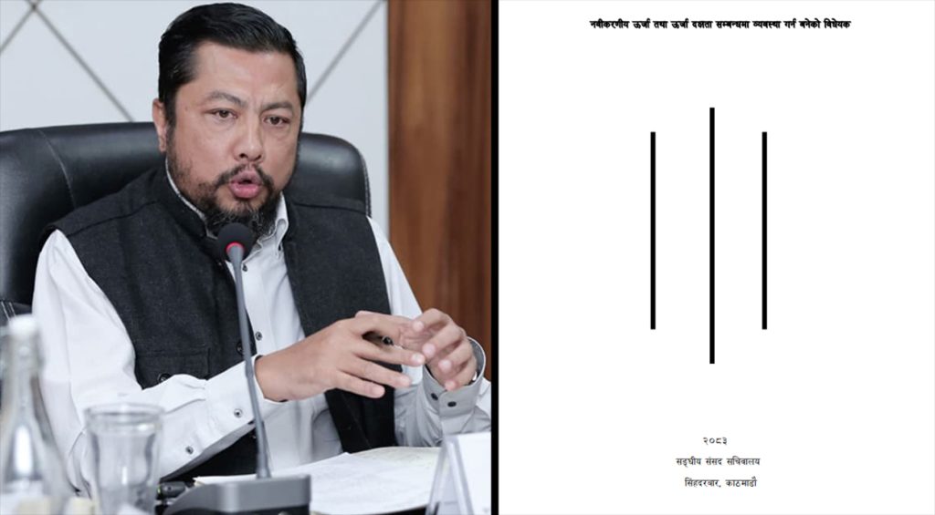 नवीकरणीय ऊर्जा तथा ऊर्जा दक्षतासम्बन्धी विधेयक संसद्मा दर्ता